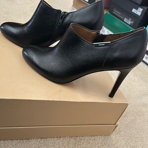 Coach Women's Black Leather Ankle Boots